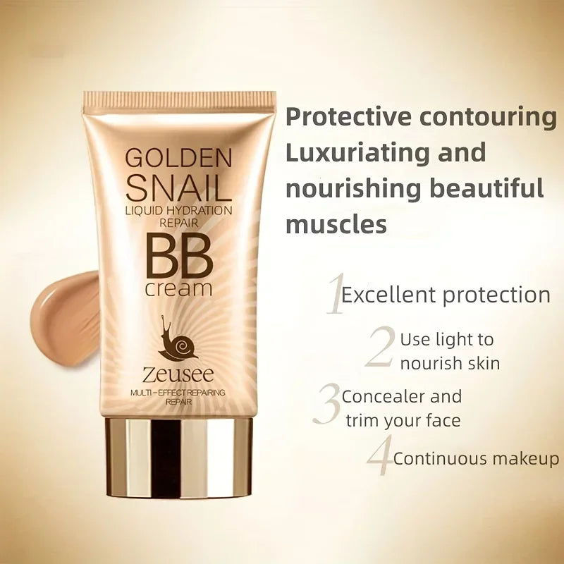 Golden Snail Hyaluronic Acid BB Cream, Moisturizing Face Makeup Foundation, All Skin Tones, Medium Coverage