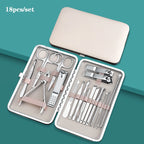 7/10/12/16/18pcs/set Manicure Cutters Nail Clipper Set Household Stainless Steel Ear Spoon Pedicure Scissors Tool For Beauty