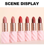Matte Velvet Lipstick Ice Cream Long Lasting Waterproof Nourishing Moisturizing Highly Pigmented Satin Lip Gloss Non Stick Cup