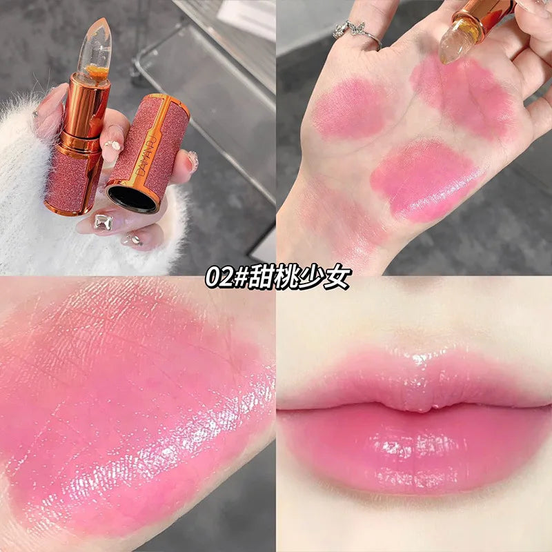 Diamond Temperature Color Changing Glitter Lipsticks Waterproof Longlasting Moisturizing Velvet Matte Lip Tint Sexy Lips Makeups