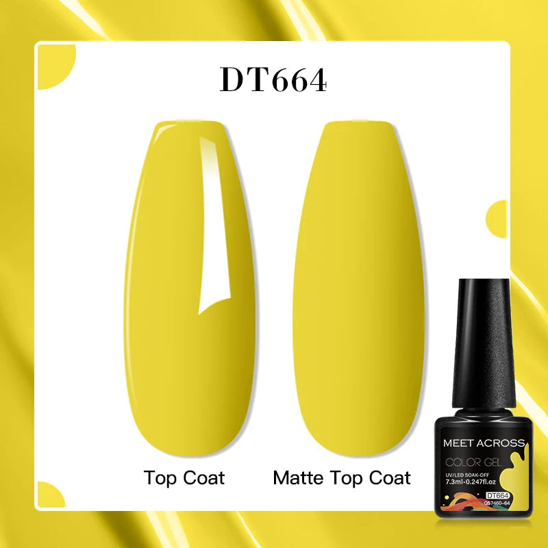 MEET ACROSS 7ml Red Blue Green Metallic Gel Nail Polish Super Bright Mirror Effect Semi Permanent LED UV Gel Nail Art Varnish