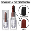 Lipstick Waterproof Long Lasting Moisturizing Matte Non-stick Cup Pearlescent Diamond Lip Tint Red Sexy Lips Makeup