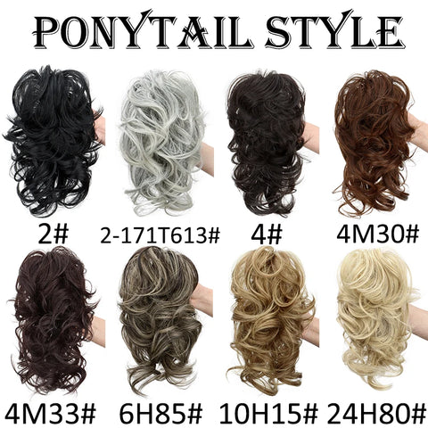 WIGSIN Synthetic Elegant Versatile Curly Ponytail Claw Clip In Hair Extension Adjustable Suitable Easy to Wear For Any Occasion