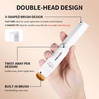 Lakerain Triangular Color-changing Foundation Stick With Brush Smooth Matte Natural Concealer Invisible Pore Foundation Cream