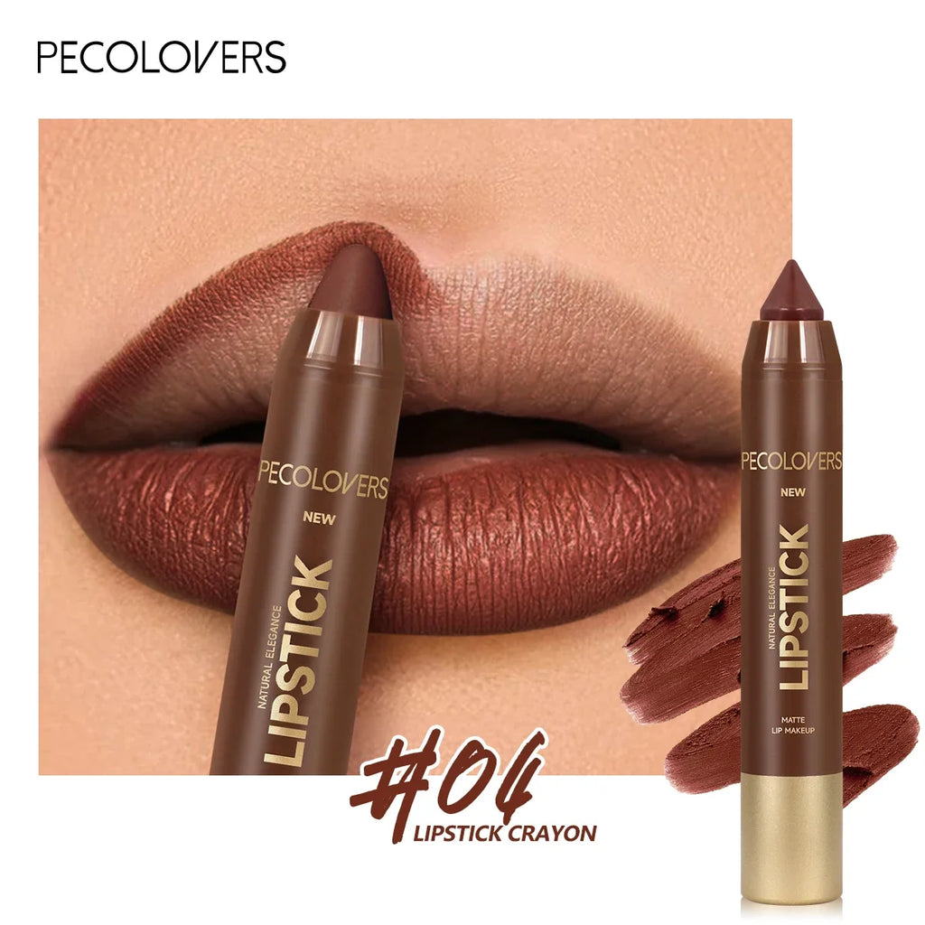 Velvet Lipstick Pencil Matte Long-lasting Lip Glaze Plump Non-stick Cup Lipstick Natural Outline Lips Lipliner Makeup