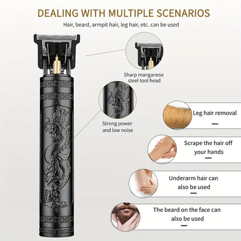 Professional Wireless Hair Clipper for Men Trimmer Set Beard Grooming Kit Precision Cutter Easy Use hair clipper limit comb