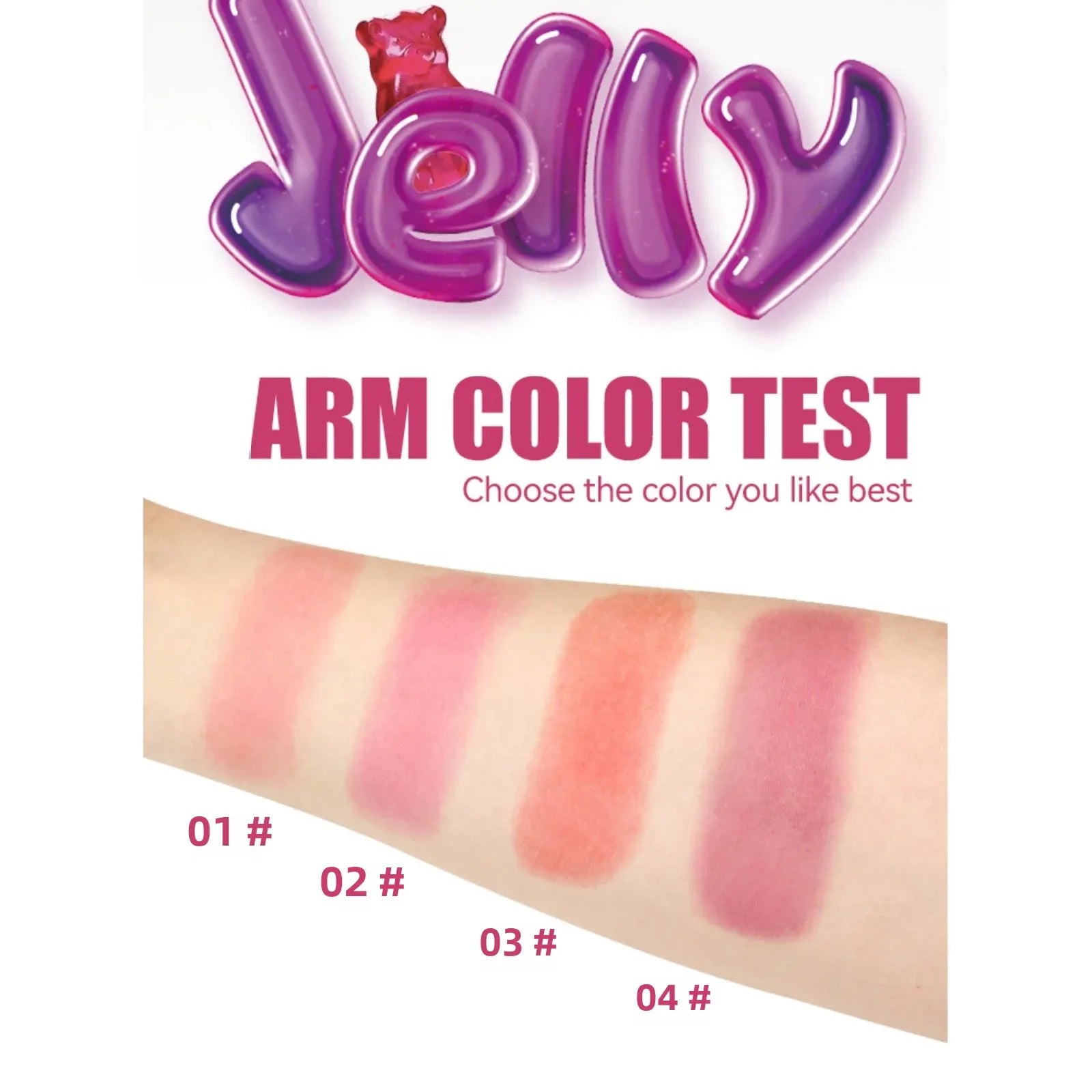 MLSMILE Jelly Blush 2-In-1 Jelly Lip Cheek Brighten Blush Stick Lip Gloss Blush Cream Makeup