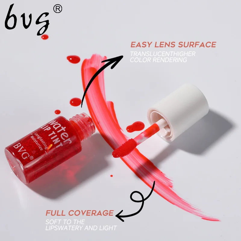 Lip Staining Liquid Lip Glaze Staining Bite Makeup Non fading Long lasting Moisturizing Lip Gloss Sweetheart Transparent and Ten