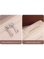 New PU leather makeup bag with large capacity, portable, and high-end outdoor feel, layered and multi-layer waterproof makeup ca