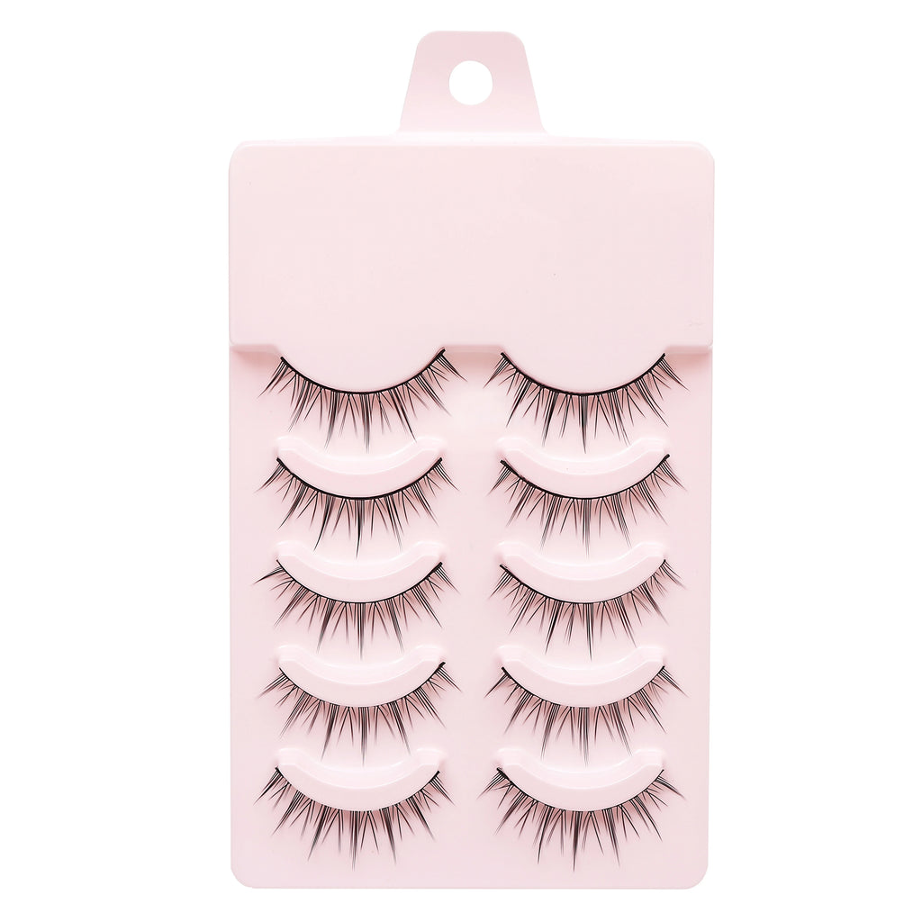 Natural Long Cosplay Makeup Cross Strip False Eyelashes Black Eye Lashes and Cat Eye Lashes 5pairs Mink Eyelashes Faux Cilios
