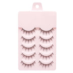 Natural Long Cosplay Makeup Cross Strip False Eyelashes Black Eye Lashes and Cat Eye Lashes 5pairs Mink Eyelashes Faux Cilios