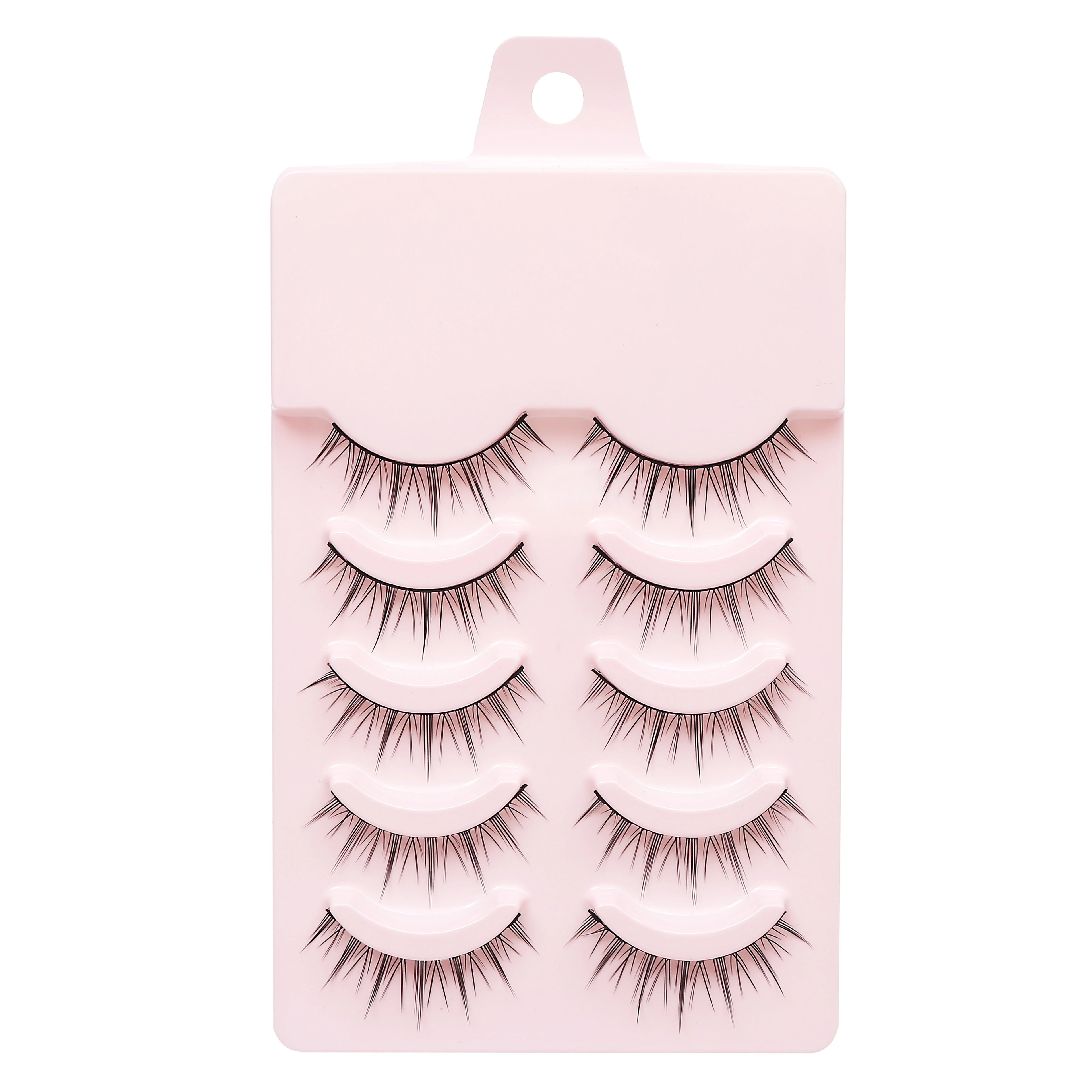 Natural Long Cosplay Makeup Cross Strip False Eyelashes Black Eye Lashes and Cat Eye Lashes 5pairs Mink Eyelashes Faux Cilios