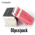 Lanjinglin 50/100 Pieces Lip Brushes Lipstick Testers Wands Applicators for Makeup Lip Brushes Makeup Beauty Tool