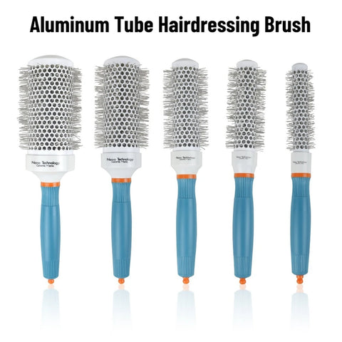 Professional Salon Hair Styling Brush Round Barrel Curly Hair Comb Hairderssing Comb Wet and Dry Dual Use Hairbrush Roller Tools