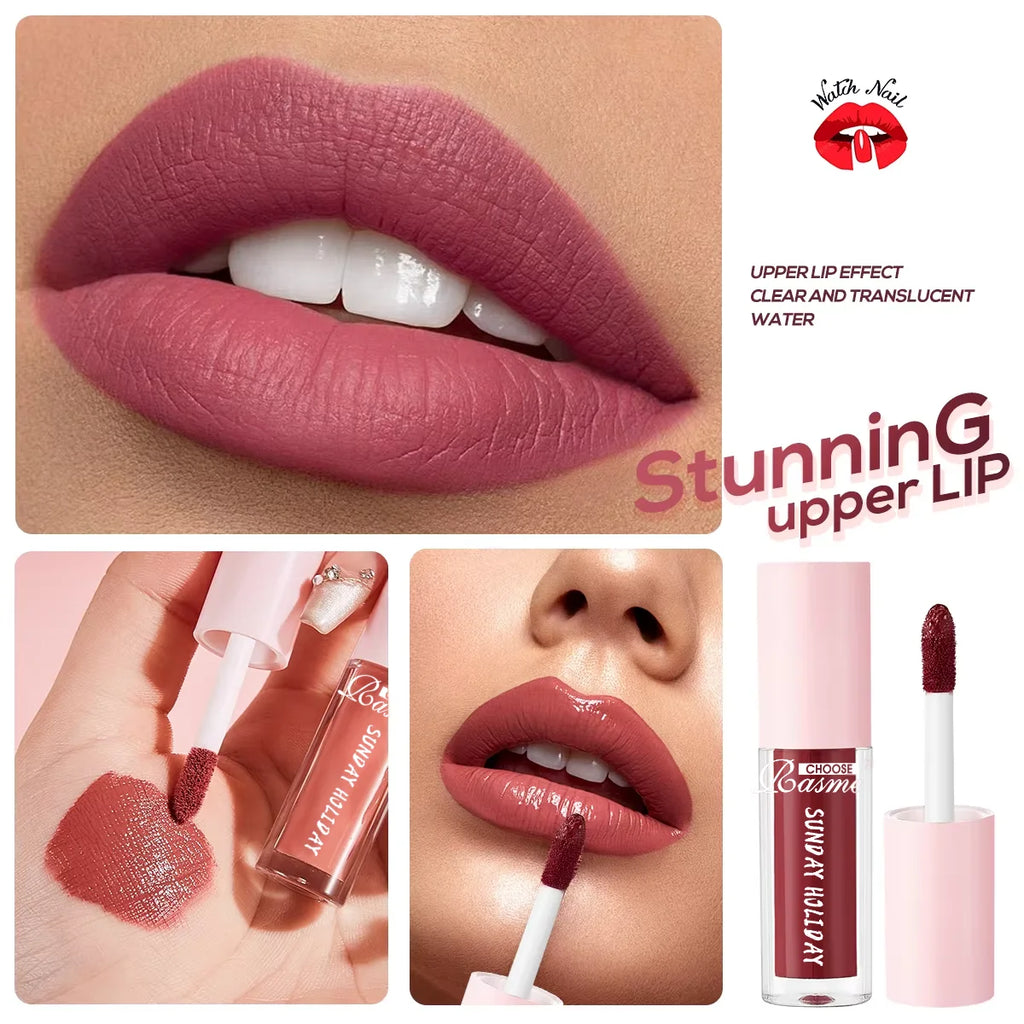 10 Pieces/Set Lip Gloss Velvet Lipstick: Waterproof and Long-Lasting Lip Gloss Women's Moisturizing Set Valentine's Day gift