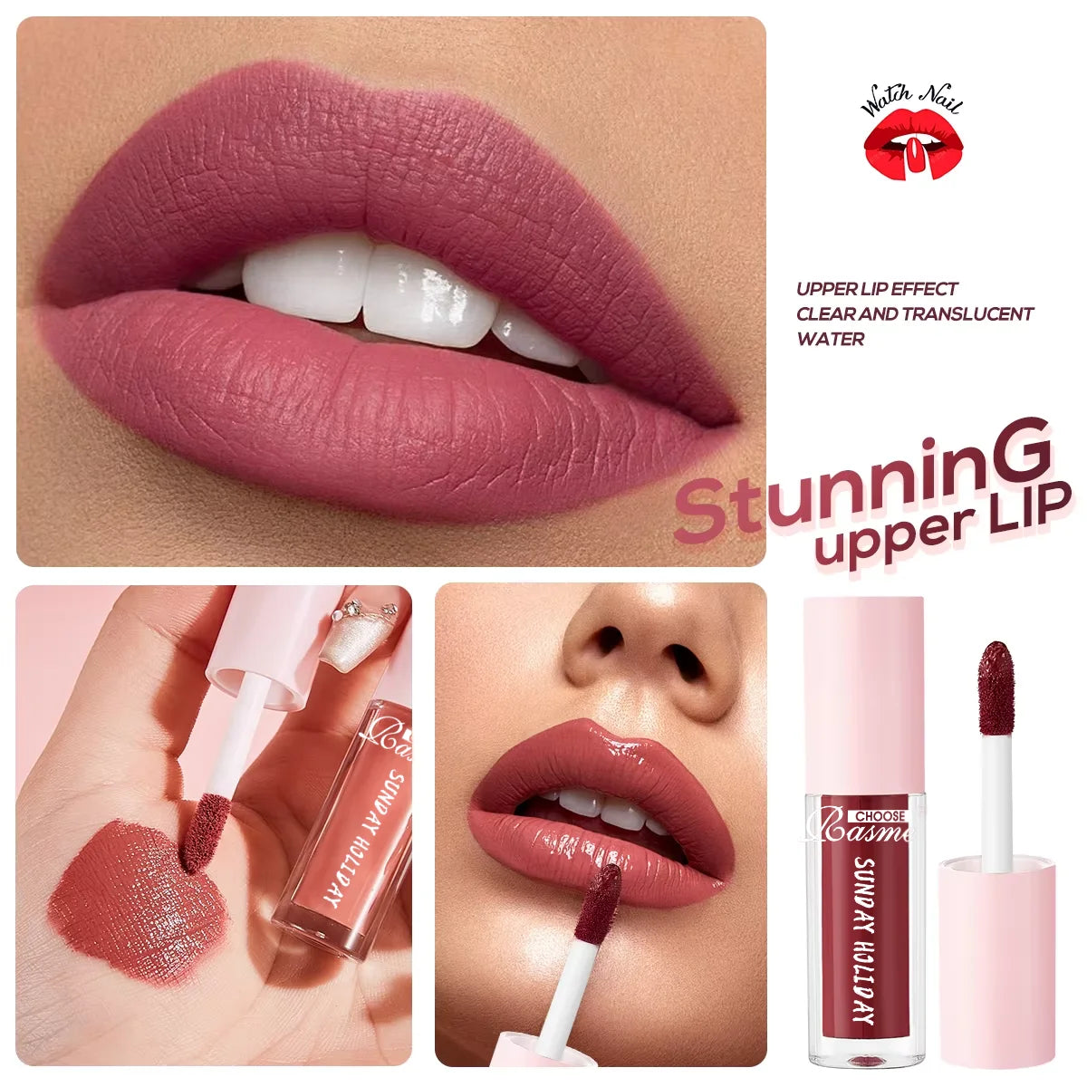 10 Pieces/Set Lip Gloss Velvet Lipstick: Waterproof and Long-Lasting Lip Gloss Women's Moisturizing Set Valentine's Day gift