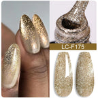 LILYCUTE 7ML Pink Glitter Nail Gel Polish Nude Natural Long Lasting Manicure Soak Off UV LED Nail Art Base Top Coat Gel Varnish
