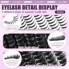LASVIREY Lash Clusters DIY Spiky Cluster Lashes Mixed Styles Fluffy Volume Clusters Lashes Fluffy Individual Eyelashes Extension