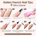 GELLEN Press on Nails for Women 150PCS Almond Shaped False Nails Medium Length Soft Gel Tips Natural Looking Nail Art