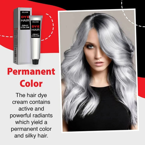 EELHOE Gray Hair Dye Cream Dye Shampoo Covering Primary Color Easy To Get Started Professional Hair Dye Cream For Women Men
