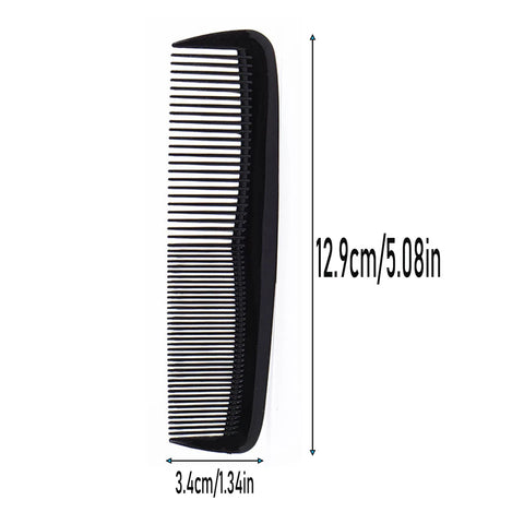 5pcs Black Hair Styling Comb, Fine Tooth Hair Comb, Heat Resistant Comb, Double Headed Hair Styling Comb
