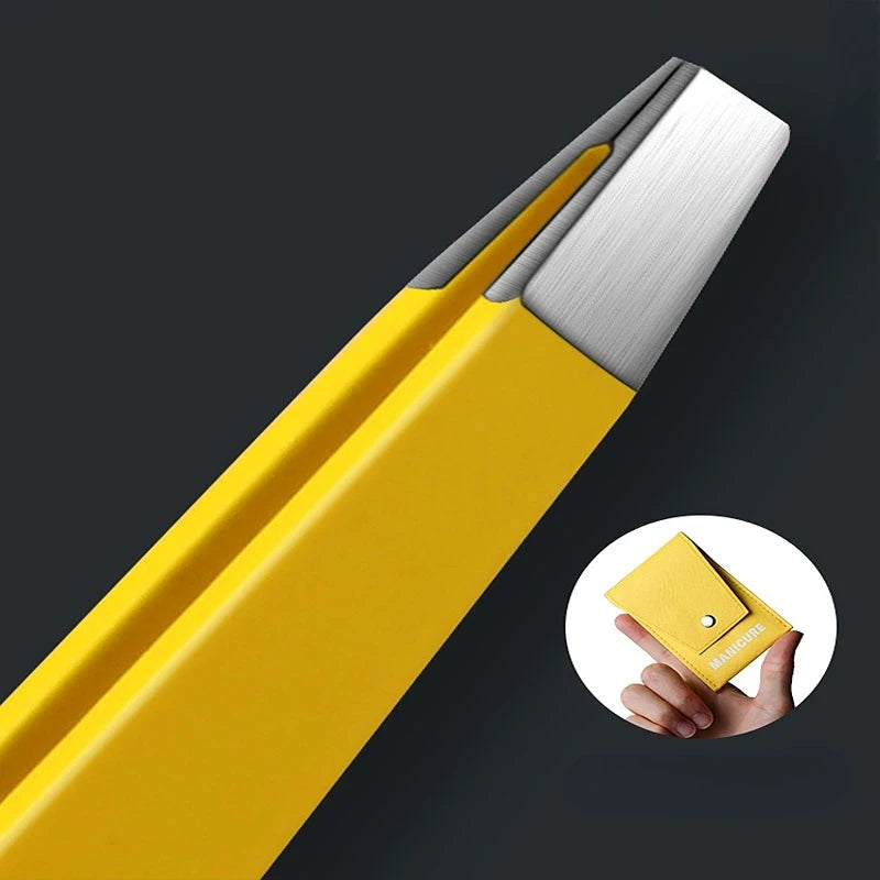 Precision Stainless Steel Tweezers For Eyebrow Hair Facial Hair Removal, Splinter, Blackhead Slant Tip Angle Tip Pointed Tip