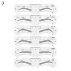 Reusable Eyebrow Stencil Set Soft Ruler Brow Definer Eye Brow Drawing Guide Styling Shaping Grooming Template Card Makeup Tools