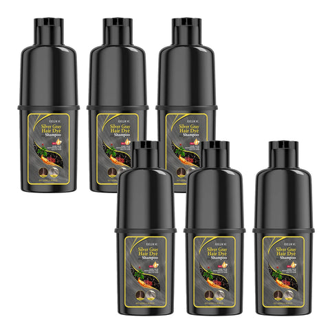 EELHOE 100ml Hair Dye Shampoo Silver Gray Quickly Dye Moisturize Make Hair Soft Shiny High-efficiency Dye Safe Gentle Hair Care
