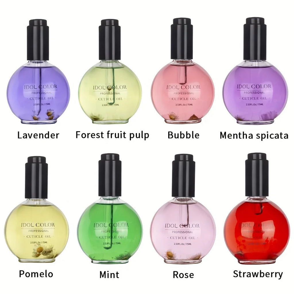 IDOL COLOR Cuticle Oil, 2.56 FL Oz, Repairs and Restores Cuticles - Organic Spa Treatment - For Stronger, Healthier Nails
