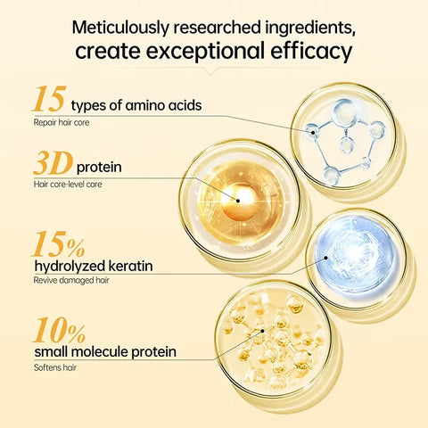 PURC 8 Seconds Hair Mask Smoothing Straightening Keratin Hair Treatment Cream Soft Repair Damaged Frizz Professional Hair Care