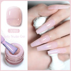 Arte Clavo Transparent Nude Pink Color Jelly Gel Nail Polish Semi Permanent 15ml Top Coat Soak Off UVLED Varnish Nail Art Design