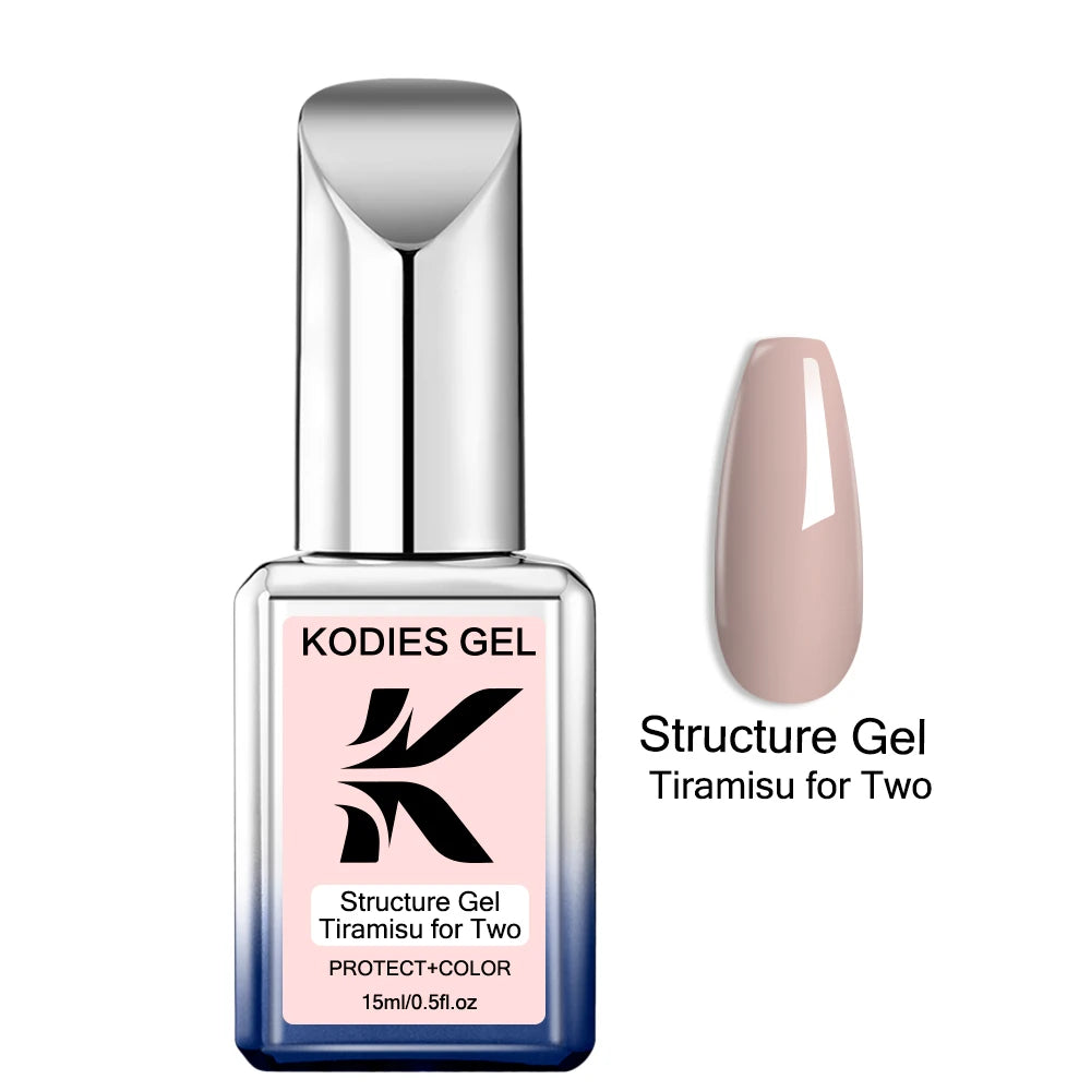 KODIES GEL Professional Nail Gel Polish Natural Camouflage Rubber Base Gel Color Pearl Semi Permanent UV/LED Hybrid Gel Varnish