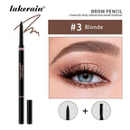 3Colors Double-headed Eyebrow Pencil Automatic Rotation Ultra-fine Eyebrow Pencil Waterproof Makeup Free Eye Cosmetics For Women
