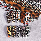 1Box-10pcs Nail Sticker Leopard Print Series Nail Foils Animal Leopard Texture Starry Nail Transfer Decals Slider Manicure DIY