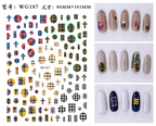 Press on Nails Tiger Symbol Nails Decals Design Fierce Wild Animal Leopard Decoration Manicure Stickers Nails Accessories Tools