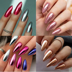 LILYCUTE 7ml  Mirror Metallic Nail Polish No Need of UV LED Lamp Nail Supplies Vernis Red Purple Mirror Effect for Nails
