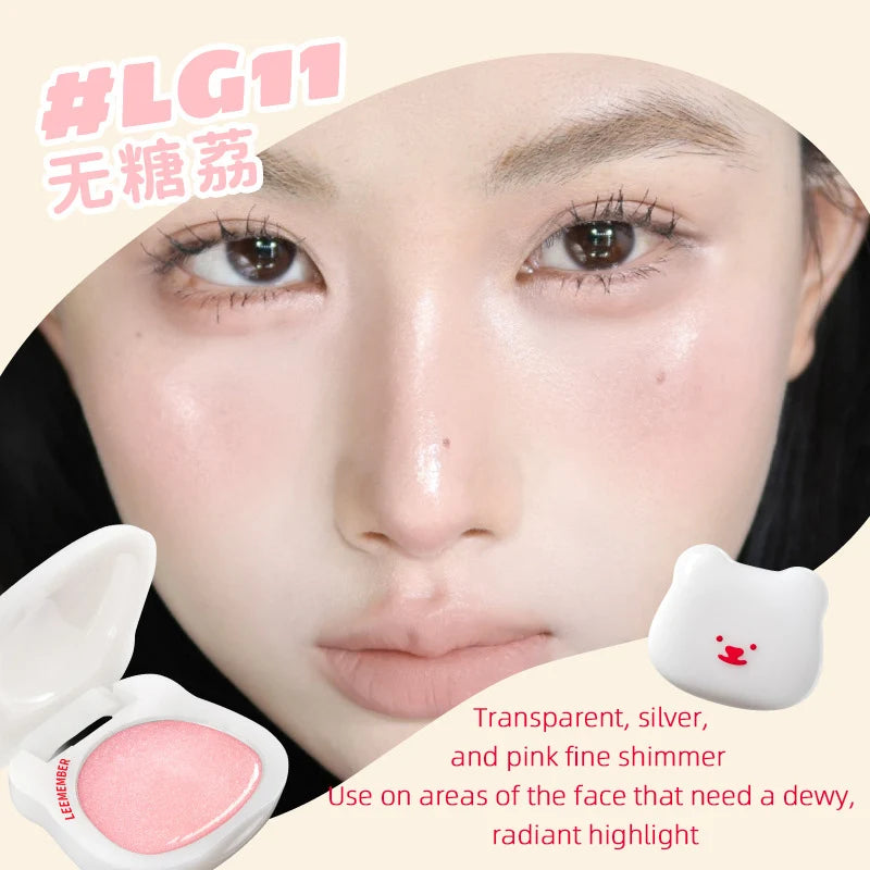 LEEMEMBER Watery Blush Moisturizing Blusher Cream Monochrome Shimmer Cute Cosmetics Longlasting Jelly Face Blusher In Bar Makeup