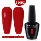 NAILCO Red Colors Series 15ML Nail Gel Polish Nail Supplies Semi Permanent For Nail Art Manicure Soak Off LED UV Hybrid Varnish