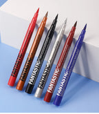Matte Dark Purple Red Eye Liner Makeup White Liquid Eyeliner Quick-Drying Waterproof Eyeliner Pencil Long-Lasting 12 Color Eyes