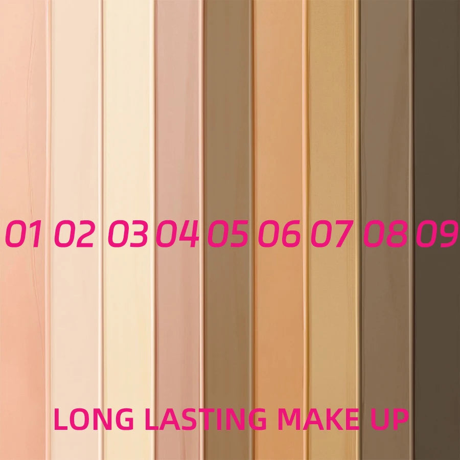 1PC Profession Liquid Foundation Oil-control Cover Matte Base Cream Concealer Waterproof Sweat-resistant Face Korean Makeup Gift