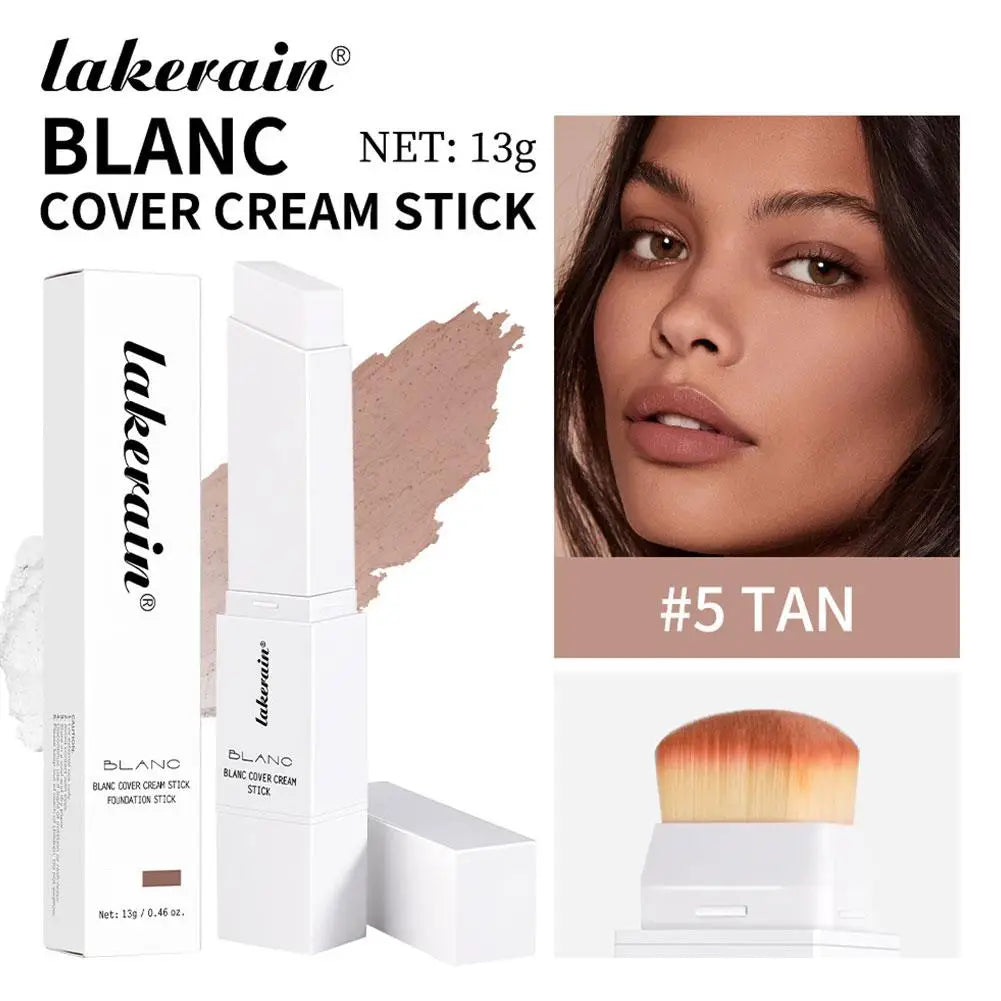 Two-in-one Color-changing Foundation Stick Lightweight Hydrating Brightening Matte Moisturizing Foundation Concealer Makeup