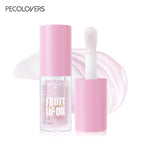 Glitter Plumping Lip Gloss Jelly Strawberry Moisturizer Fruit Lip Oil Transparent Fullness Lip Tint Gel Soft Tube Makeup LipCare