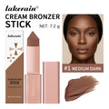 Lakerain Bronzer Cream Stick 3D Makeup Effect Improve Fine Lines Brightening & Grooming 2 IN 1 Bronzer Cream for All Skin Types