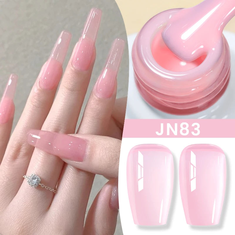 BORN PRETTY Milky White Jelly Nude Gel Nail Polish 10ml White Translucent Soak Off Gel Vernis Semi Permanent Need UV Light Cure