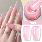 BORN PRETTY Milky White Jelly Nude Gel Nail Polish 10ml White Translucent Soak Off Gel Vernis Semi Permanent Need UV Light Cure