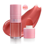 14 Colors Matte Liquid Blush Contour Highlighter Waterproof Long Lasting Sponge Brush Head High Pigment Blusher Brighten Bronzer