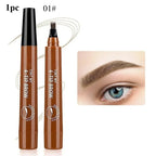 Four-pronged eyebrow pencil, four-end, long-lasting, non-smudged, water-resistant, anti-smudged eyebrow pencil