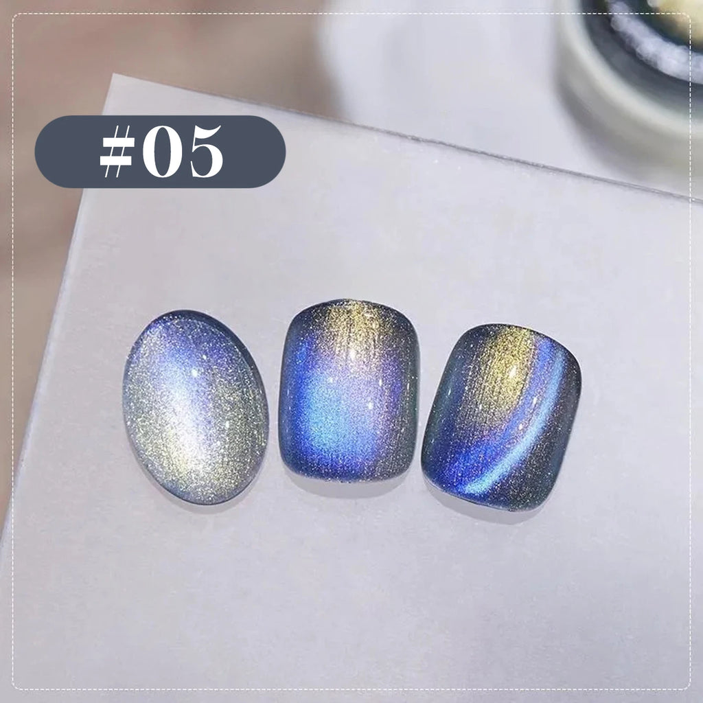 12ML 1-6PCS Popular Winter Internet Celebrity Hot-selling Northern Lights Cat Eye Magnet Gel Nail Polish Nail Art Nail Supplies