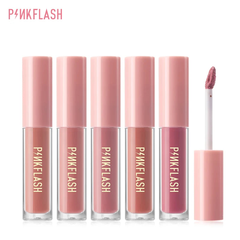 PINKFLASH Wholesale Matte Lipstick Soft Red Nude Pink Melting Lip Cream Waterproof Makeup Lipgloss Not Fade Lip Mud Lip Tint