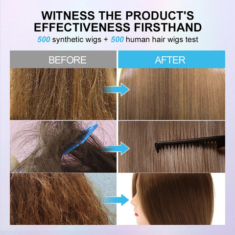 PURC 2-IN-1 Professional Sulfate-Free Wig Shampoo for Synthetic & Human Hair - Moisturizing Cleanser with Long-Lasting Fragrance